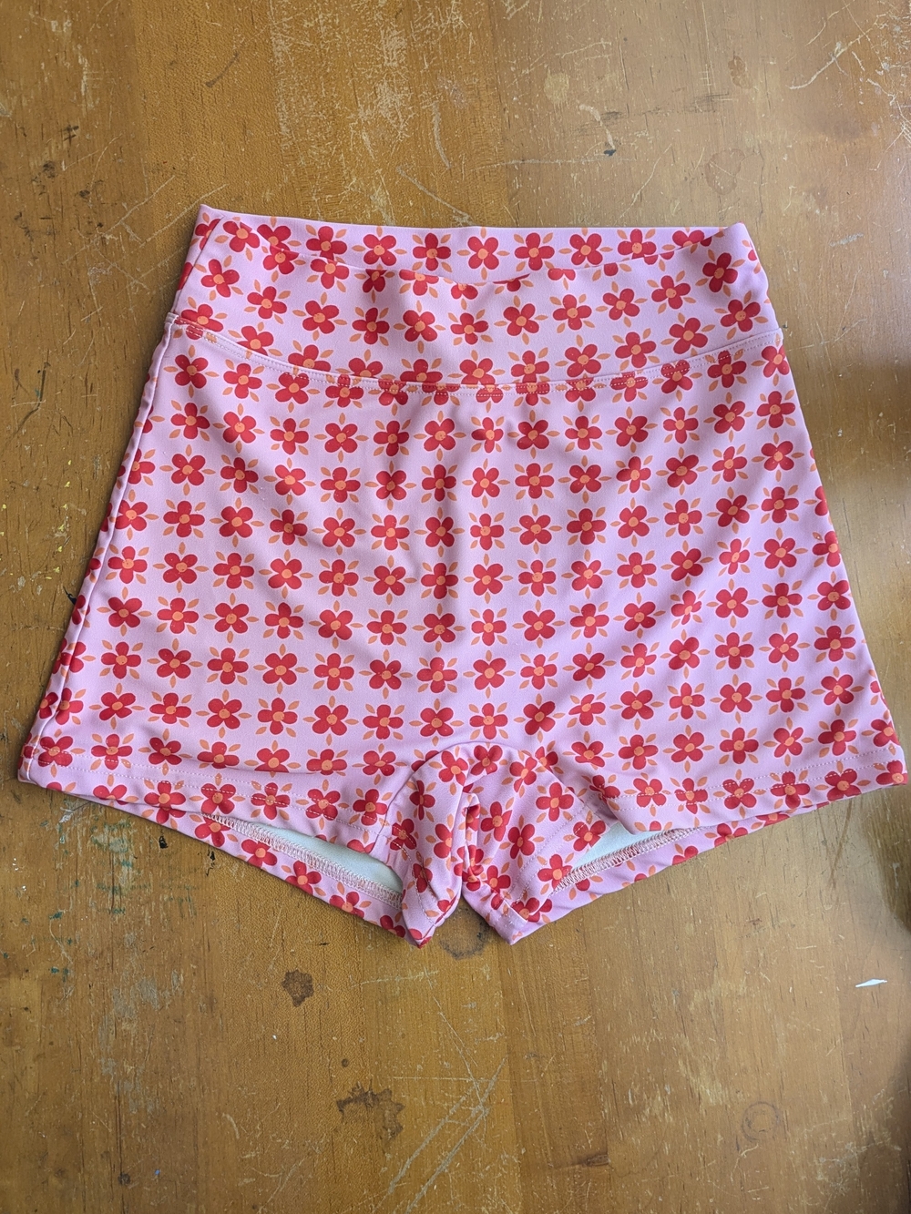 Lime Ricki x Lars Limited Edition High Waisted Swim Shorts Size Small Red Pink